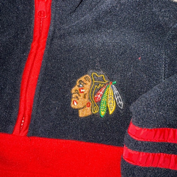 Vintage Coolest Kids NHL Set Blackhawks Size 4T 2Piece Sweater&Windbreaker Pants - Picture 4 of 9
